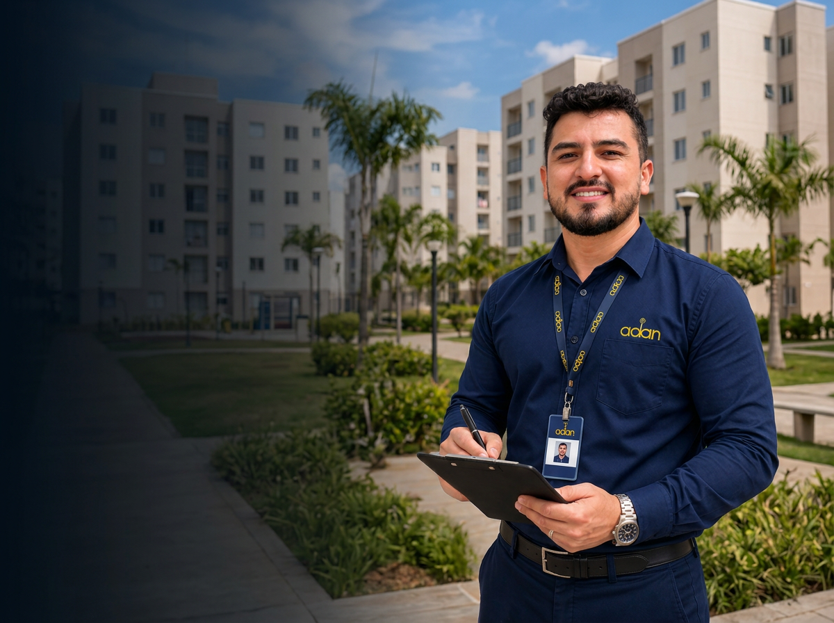 Profissional realizando vistoria técnica em imóvel novo